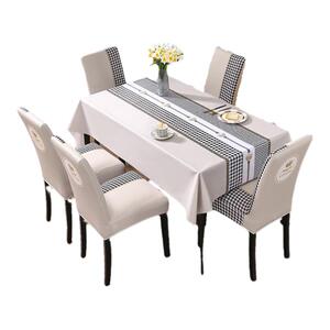 桌椅轻奢高级感套装桌布免洗防水防油餐椅餐桌椅子套罩凳子套椅套