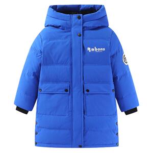 雪中飞儿童羽绒服长款工装加厚冬
