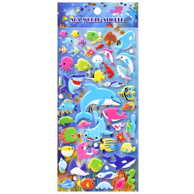 立体加厚海洋生物海底小鱼贴纸