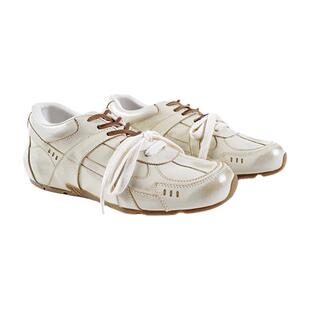 CICIFOR25新款Vivian芭蕾德训鞋银色运动鞋内增高薄底鞋红色休闲