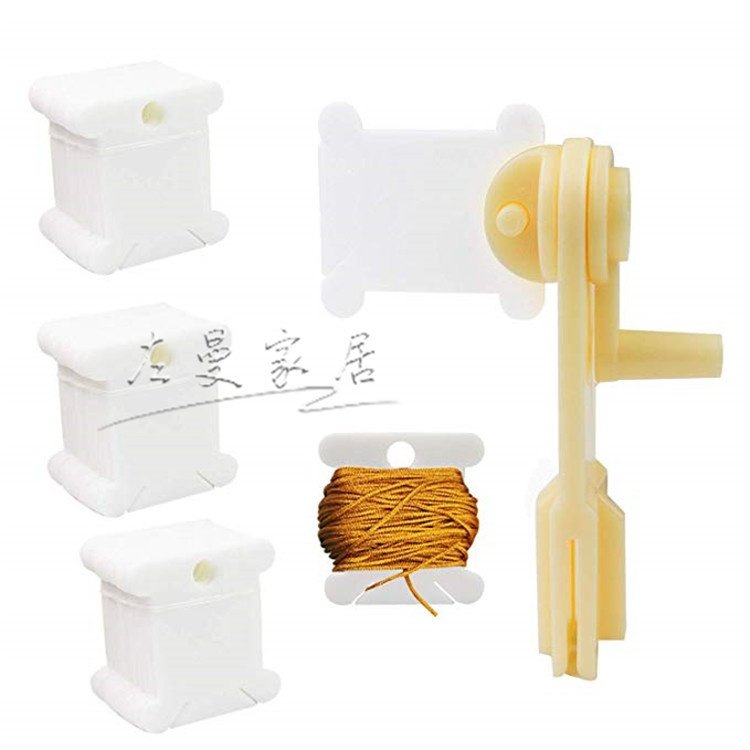 十字绣线盒收纳盒36格板盒子手摇器手动绕线绕线线+机毛线卷