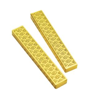 黄铜云纹书法镇尺毛笔练字压纸刻度海浪创意书写镇纸文房四宝送礼