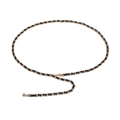 带身穿PU链条西装连衣裙小香风