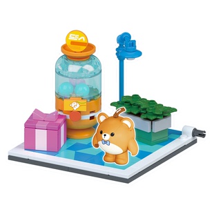 奥迪双钻蛋仔派对打卡蛋仔岛积木玩具第二弹儿童益智桌面拼插场景