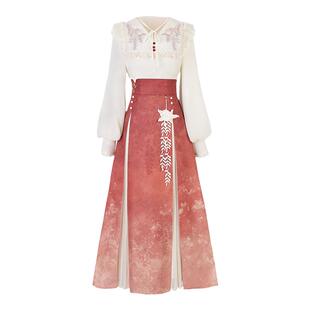 半身裙女春秋装国风汉元素上衣气质设计感收腰显瘦新中式长裙套装