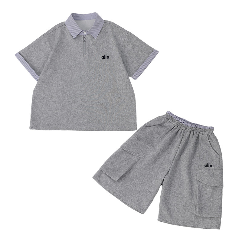 男童polo短袖套装夏季运动装