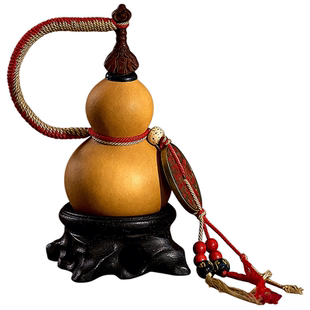 养剑葫芦雷击木七星剑手工雕刻桃木剑文玩葫芦手把件办公茶桌摆件