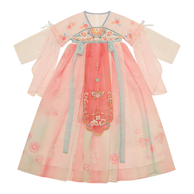 汉服女童超仙春装2026新款古风连衣裙中国风女孩唐装儿童古装裙子