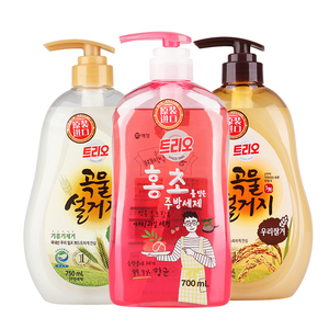 韩国爱敬洗洁精家用食品级家庭装谷物进口洗涤剂果蔬清洗实惠4瓶
