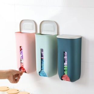 壁挂抽取式收纳盒厨房专用塑料袋垃圾袋规整分装整理器具