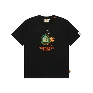 BABY MILO STORE女装春夏卡通小猴拓麻歌子图案短袖T恤0460XXQ