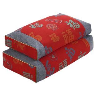 全荞麦皮枕头舒适睡眠护颈椎枕单人不塌陷带加厚枕套硬高枕芯一对