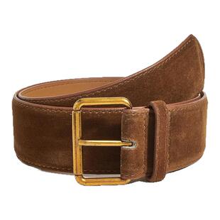 BradyMelivette复古绒面宽腰带外套裙子高级感牛仔裤裤带ins皮带