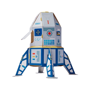 航天科技主题手工登月舱纸模型科学小实验儿童手工diy制作材料包