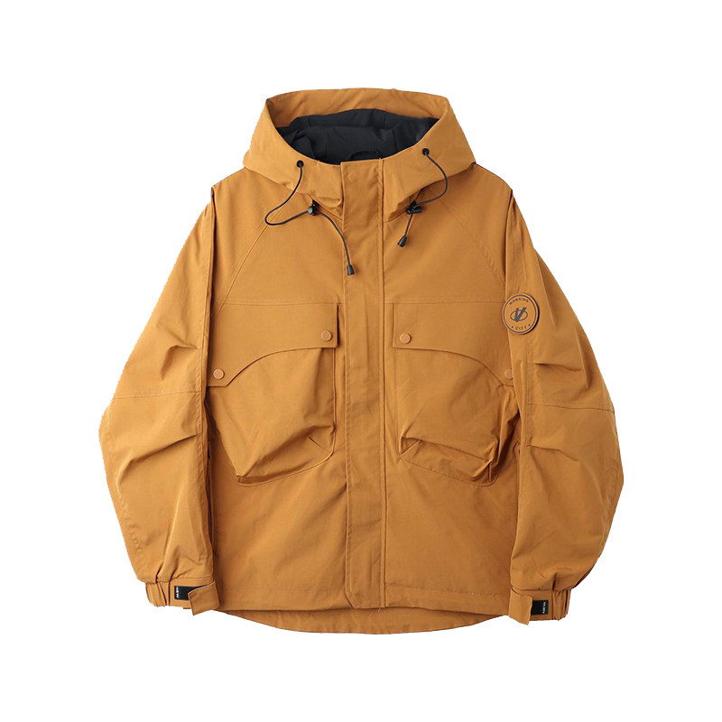 运动冬季羽绒服冲锋衣女工装户外外套冬装加绒宽松连帽上衣防风