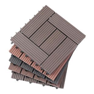 户外花园塑木地板庭院自铺室外生态防腐木塑露台地面铺设改造家用