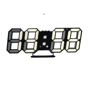 爆款3d数字钟闹钟 数字挂墙钟LED电子礼品闹钟大款时钟温度钟1999