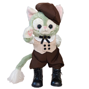 南风格子手作15英寸杰拉多尼衣服Gelatoni着替英伦风贝雷帽侦探服