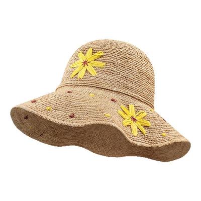 蒙田韩系遮阳草帽度假防晒渔夫帽