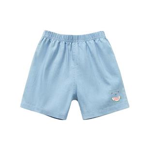 儿童短裤夏季爆款纯棉仿牛仔裤男童女童款裤子秋装宝宝休闲五分裤