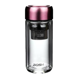 高档商务双层泡茶玻璃杯隔热水杯带滤网透明杯子便携新款男士女士