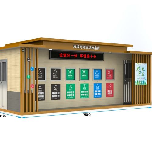 感应智能分类垃圾房户外亭脚踏式环卫垃圾箱小区垃圾商用驿站定点