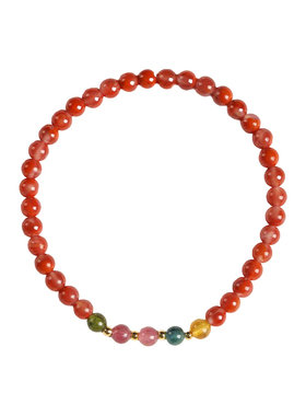 山川心语保山南红五行补火土手串