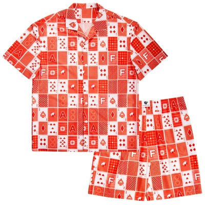 埃森费姆扑克赌神薄款潮牌睡衣