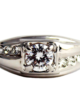 仿真瑞士钻八心八箭男群镶戒指