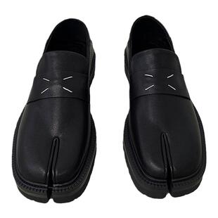 Fang even分趾真皮马蹄鞋男低帮套脚猪蹄靴厚底情侣女轻奢小皮鞋