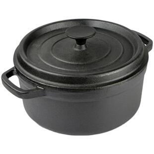 铸铁炖锅加厚铁锅煲汤无涂层手工锅具电磁炉通用双耳炖汤锅不粘锅