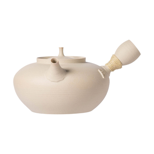 潮汕原矿砂铫壶侧把壶煮茶壶 薄胎陶壶烧水壶白泥茶壶炭炉电陶炉