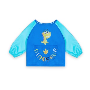 宝宝罩衣吃饭防水反穿绘画围兜儿童围裙画画衣服男童长袖小孩护衣