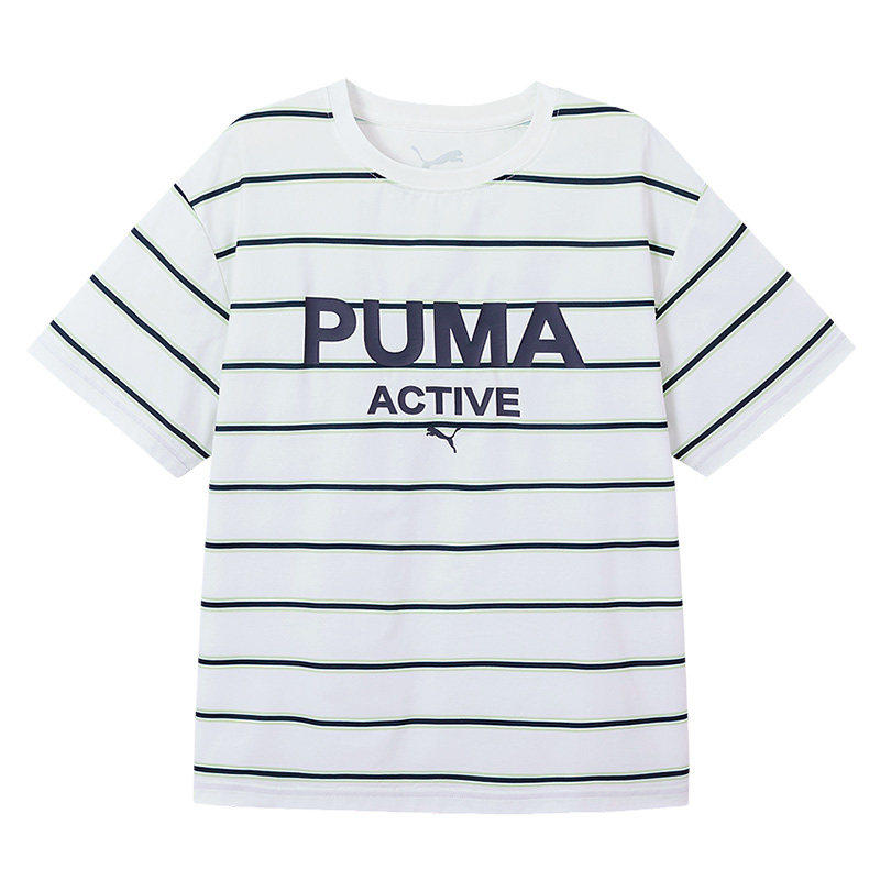 PUMA彪马童装男女童2026夏季新款儿童短袖T恤经典条纹休闲青少年