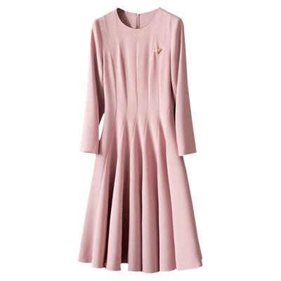 通勤纯色立体裁剪修身显瘦中裙