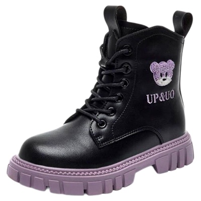 女童马丁靴子棉鞋秋冬季公主洋气