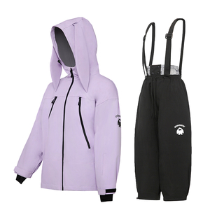 John snow儿童滑雪服套装25新款兔耳朵小孩滑雪衣男女童防水防风