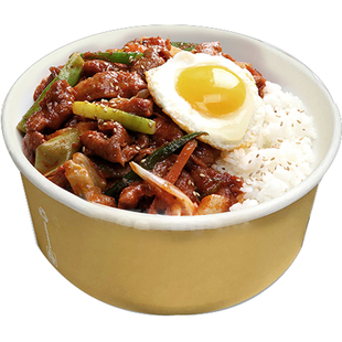 牛皮纸碗一次性外卖打包盒1000ml圆形带盖可降解餐盒卤肉饭沙拉盒