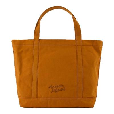Maison Kitsune Fox Head Large 棉质购物袋包