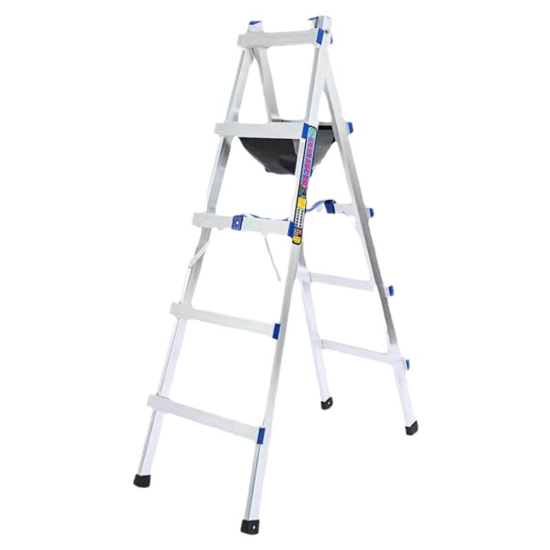 可以行走的梯子铝合金人字梯加厚焊接折叠家用装修木工移动工程梯