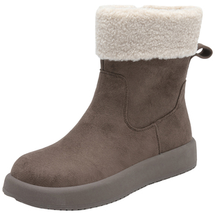 大东女靴雪地靴2025冬季新款加绒加厚保暖棉靴勃肯鞋短靴女子棉鞋