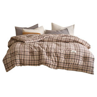 直接盖被子无印良品全棉大豆被冬被加厚保暖懒人被水洗棉春秋被芯