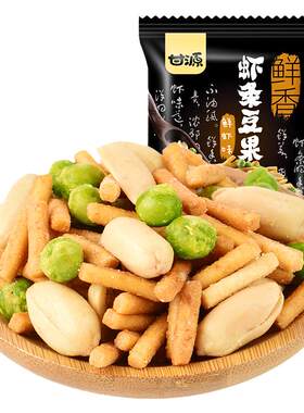甘源虾条豆果烤肉味小包装零食