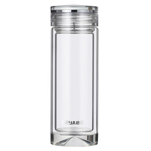 格亚高档双层玻璃杯钛茶杯个人专用男女士高端商务水晶杯耐热车载