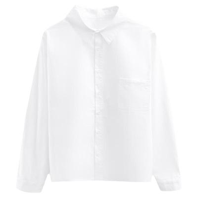 白色衬衫长袖叠穿宽松简约