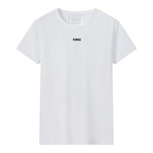 KSWISS盖世威T恤女夏透气速干衣休闲修身白色运动网球服1910103