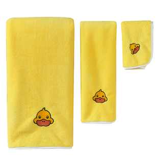 小黄鸭儿童浴巾比纯棉吸水新生婴儿超软宝宝大童洗澡大毛巾