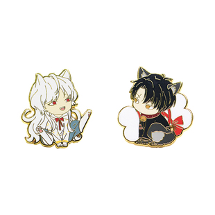 JIOJIO文化 《降智小甜饼》猫爹狼爹金属徽章 申申菌 满百包邮