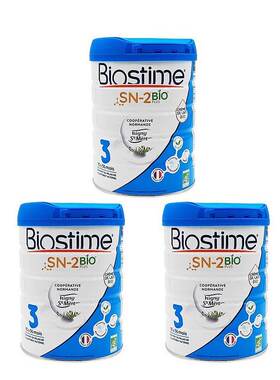 欧洲直邮Biostime婴幼儿奶粉3罐合生元3段有机幼儿奶粉官方正品