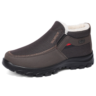 回力官方旗舰店棉鞋男款冬季加绒爸爸鞋老北京布鞋男保暖中老年鞋